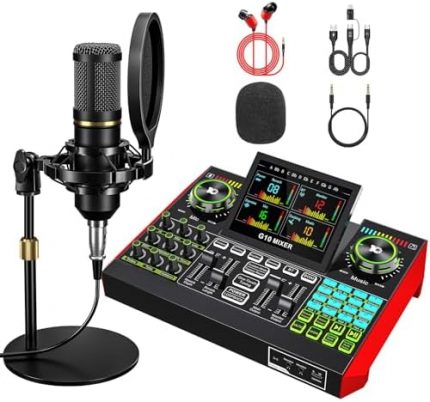 Podcast Kit for Two: Mics, Mixer, Boom Arms